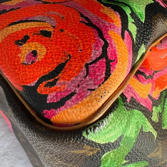 LOUIS VUITTON Steven Sprouse Monogram Roses Speedy 30 Limited Edition 2008 - Picture 10 of 16
